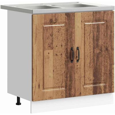 Ensemble de 2 armoires de cuisine vidaXL - Bois moderne - Publicité Ensemble de 2 armoires de cuisine vidaXL - Bois moderne - Publicité
