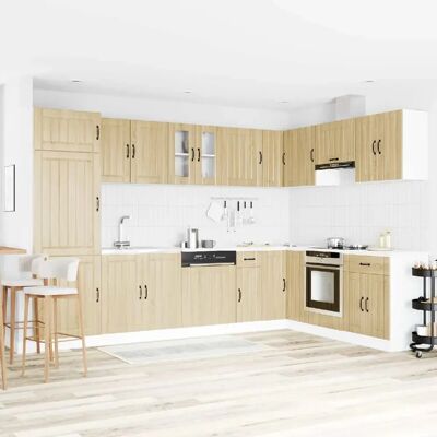 vidaXL Küchenunterschrank - Verstellbare Regale - Modern Design - Beige vidaXL Küchenunterschrank - Verstellbare Regale - Modern Design - Beige