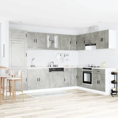 vidaXL Keukenkast - Grijs - 80x46x81,5 cm - Moderne opbergoplossing vidaXL Keukenkast - Grijs - 80x46x81,5 cm - Moderne opbergoplossing