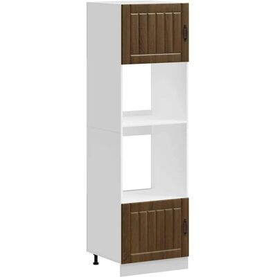 Gabinetes de horno vidaxl - Roble marrón - Almacenamiento para horno y microondas Gabinetes de horno vidaxl - Roble marrón - Almacenamiento para horno y microondas