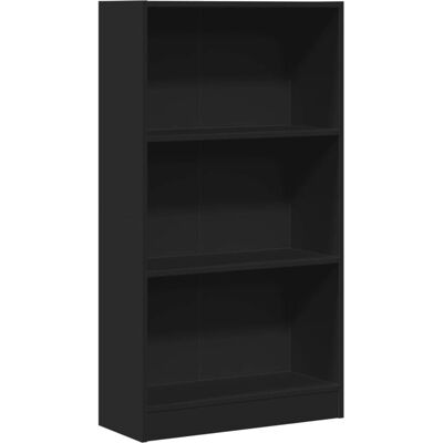 vidaXL Bookcase Black 60x24x109 cm Engineered Wood - Bookcase vidaXL Bookcase Black 60x24x109 cm Engineered Wood - Bookcase