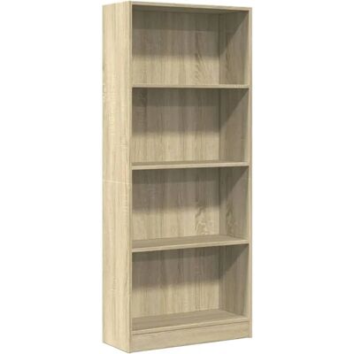 vidaXL Egetræsskab Sonoma 60x24x143 cm - Holdbar Opbevaringsreol vidaXL Egetræsskab Sonoma 60x24x143 cm - Holdbar Opbevaringsreol
