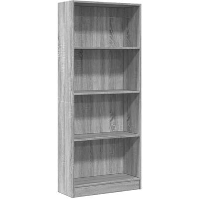 vidaXL Grå Sonoma 60x24x143 cm Bogreol - Opbevaringshylde vidaXL Grå Sonoma 60x24x143 cm Bogreol - Opbevaringshylde