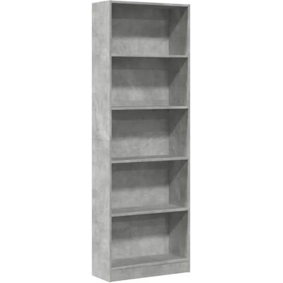 vidaXL 857824 concrete grey engineered wood bookcase - Storage Furniture vidaXL 857824 concrete grey engineered wood bookcase - Storage Furniture
