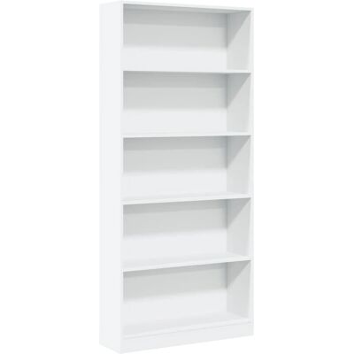 vidaXL Hvid 80x24x109cm Bogreol - Opbevaringshylde til bøger & pynt vidaXL Hvid 80x24x109cm Bogreol - Opbevaringshylde til bøger & pynt