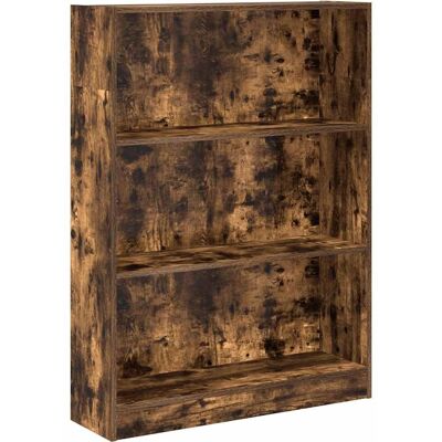 vidaXL Étagère en Chêne Fumé - 80x24x109 cm - Rangement vidaXL Étagère en Chêne Fumé - 80x24x109 cm - Rangement