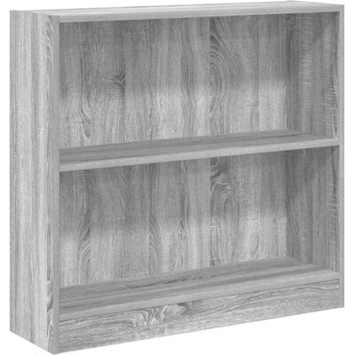 vidaXL Grijze Sonoma Boekenkast - 80x24x143 cm - Opbergrek vidaXL Grijze Sonoma Boekenkast - 80x24x143 cm - Opbergrek