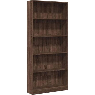 vidaXL Brown Oak Bookcase 80x24x143 cm - Bookcase vidaXL Brown Oak Bookcase 80x24x143 cm - Bookcase