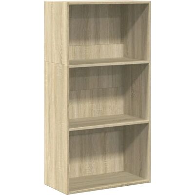 vidaXL Sonoma Oak Bookcase - Engineered Wood Storage Furniture vidaXL Sonoma Oak Bookcase - Engineered Wood Storage Furniture