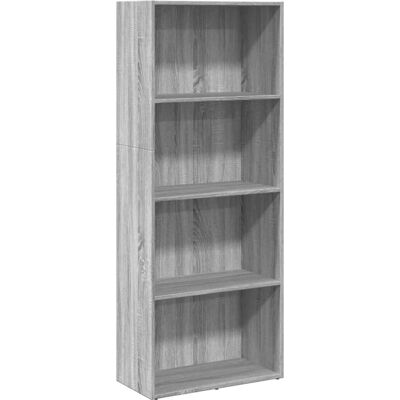 vidaXL Bücherregal Grau Sonoma 60x30x152 cm Spanplatte vidaXL Bücherregal Grau Sonoma 60x30x152 cm Spanplatte