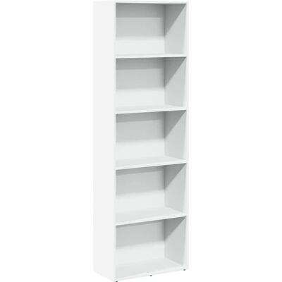 vidaXL Weiße Bücherregal 60x30x189cm Technikholz vidaXL Weiße Bücherregal 60x30x189cm Technikholz