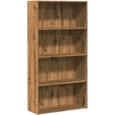 vidaXL - Boekenkast - 80x30x152 - cm - bewerkt - hout - artisanaal - eikenkleurig - Bücherregal vidaXL - Boekenkast - 80x30x152 - cm - bewerkt - hout - artisanaal - eikenkleurig - Bücherregal