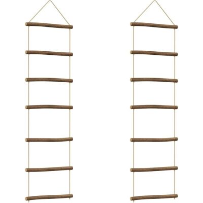 vidaXL Wanddekoration In Leiterform Natürlicher Zweig 2 pcs 30x100 cm vidaXL Wanddekoration In Leiterform Natürlicher Zweig 2 pcs 30x100 cm