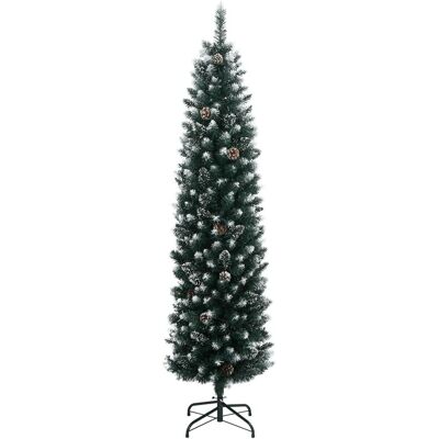 vidaXL Slankt Kunstigt Juletræ 300 LED 210cm - Juletræ vidaXL Slankt Kunstigt Juletræ 300 LED 210cm - Juletræ