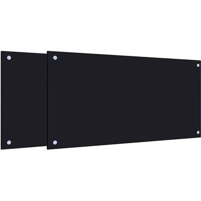vidaXL Schwarze 80x40 cm Hartglas Küchenrückwand - Küchenrückwand vidaXL Schwarze 80x40 cm Hartglas Küchenrückwand - Küchenrückwand