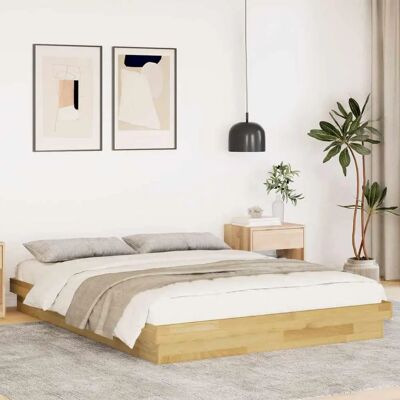 vidaXL Bed Frame met 150x200cm massief eikenhout - Laag profiel vidaXL Bed Frame met 150x200cm massief eikenhout - Laag profiel