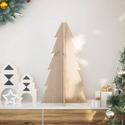 vidaXL Natürlicher Holz-Weihnachtsbaum - 69,5cm Feiertagsdeko vidaXL Natürlicher Holz-Weihnachtsbaum - 69,5cm Feiertagsdeko
