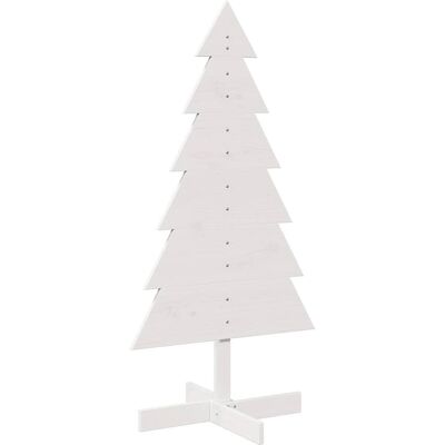 vidaXL Weißer Holz-Weihnachtsbaum - 120cm Festliche Deko vidaXL Weißer Holz-Weihnachtsbaum - 120cm Festliche Deko