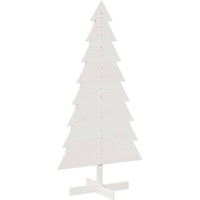 vidaXL Witte houten kerstboom 150cm - Kerstboom vidaXL Witte houten kerstboom 150cm - Kerstboom