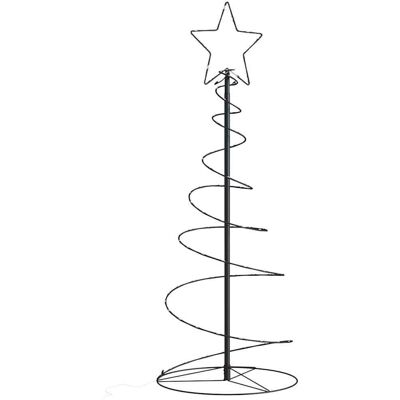 vidaXL Konus świetlny choinki - Spiral 80 LED - 120cm vidaXL Konus świetlny choinki - Spiral 80 LED - 120cm