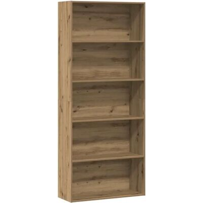vidaXL Bogreol eg 80x30x189 cm Ingeniørtræ - Bogopbevaringsmøbel vidaXL Bogreol eg 80x30x189 cm Ingeniørtræ - Bogopbevaringsmøbel