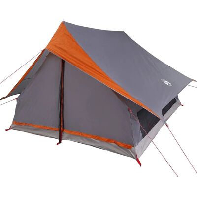vidaXL Tienda familiar A-Frame 7 personas Impermeable Gris y Naranja - Tienda vidaXL Tienda familiar A-Frame 7 personas Impermeable Gris y Naranja - Tienda