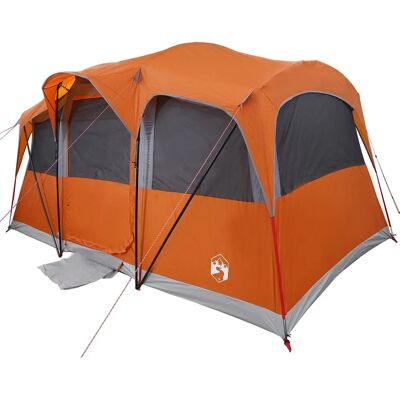 vidaXL Tienda Familiar Impermeable Poliéster Naranja para 10 - Tienda Familiar vidaXL Tienda Familiar Impermeable Poliéster Naranja para 10 - Tienda Familiar