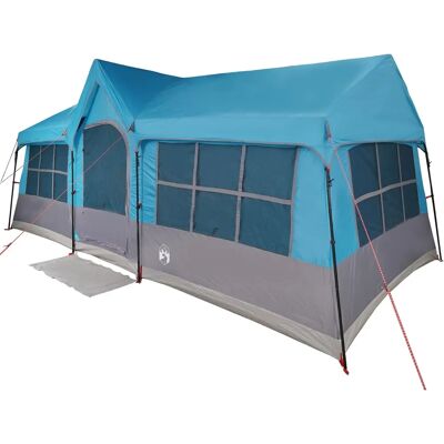 Tente de Camping Bleue vidaXL - 622x295x238cm pour 12 Personnes - Publicité Tente de Camping Bleue vidaXL - 622x295x238cm pour 12 Personnes - Publicité