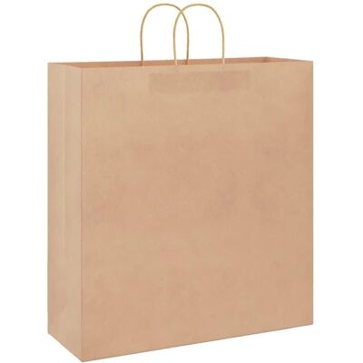 vidaXL Brown Paper Bags 250 pcs - 45x17x48 cm vidaXL Brown Paper Bags 250 pcs - 45x17x48 cm