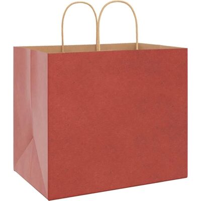 vidaXL Sacs en papier - 50 pcs, poignées, Rouge, 32x22x28 cm - Sacs en papier - Publicité vidaXL Sacs en papier - 50 pcs, poignées, Rouge, 32x22x28 cm - Sacs en papier - Publicité