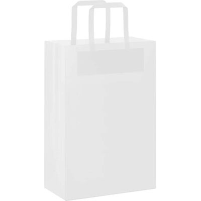 vidaXL Papieren draagtas - 250 stuks Wit 21x11x31 cm vidaXL Papieren draagtas - 250 stuks Wit 21x11x31 cm