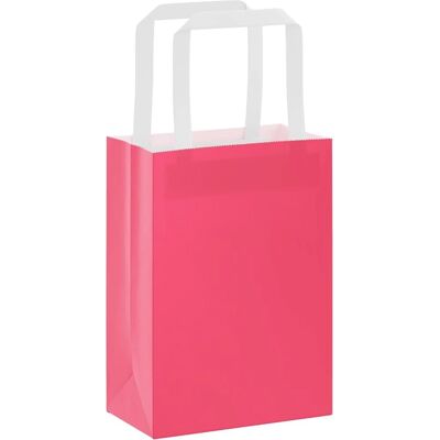 vidaXL Papieren tas met handvat - Roze - 15x8x21cm vidaXL Papieren tas met handvat - Roze - 15x8x21cm