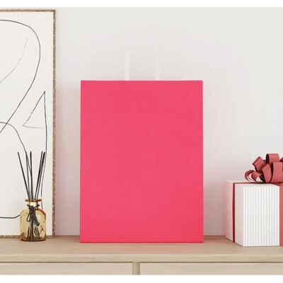 vidaXL Roze Papieren Tassen 250 stuks met handvatten - Papieren tassen vidaXL Roze Papieren Tassen 250 stuks met handvatten - Papieren tassen