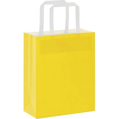 vidaXL Keltainen Krafttipussit 50 kpl Kahvoilla - Paperipussit vidaXL Keltainen Krafttipussit 50 kpl Kahvoilla - Paperipussit