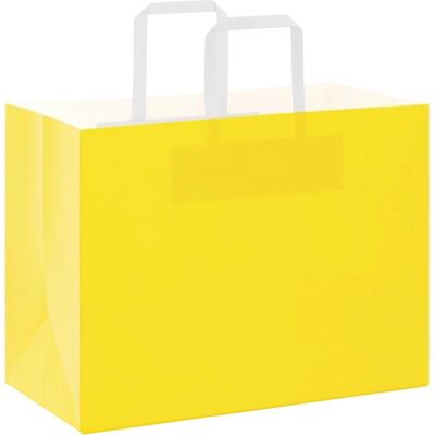 vidaXL Papiertragetaschen 50 Stk. mit Henkeln Gelb 32x17x25 cm - Papiertragetaschen vidaXL Papiertragetaschen 50 Stk. mit Henkeln Gelb 32x17x25 cm - Papiertragetaschen