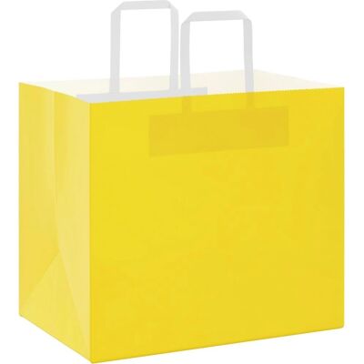 vidaXL Gelbe Kraftpapiertüten 250 Stk. - Papiertragetaschen vidaXL Gelbe Kraftpapiertüten 250 Stk. - Papiertragetaschen