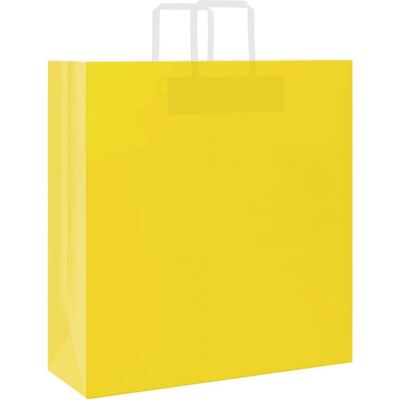 vidaXL Modell 45x17x48 cm Kraftpapiertragetaschen Henkeln Weiß - Papiertragetaschen vidaXL Modell 45x17x48 cm Kraftpapiertragetaschen Henkeln Weiß - Papiertragetaschen