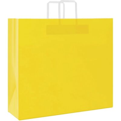 vidaXL Papiertragetaschen 250 Stk. mit Henkeln Gelb - Papiertragetaschen vidaXL Papiertragetaschen 250 Stk. mit Henkeln Gelb - Papiertragetaschen