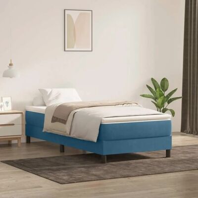 vidaXL Dunkelblau Samt-Bett 80x220 - Bett vidaXL Dunkelblau Samt-Bett 80x220 - Bett