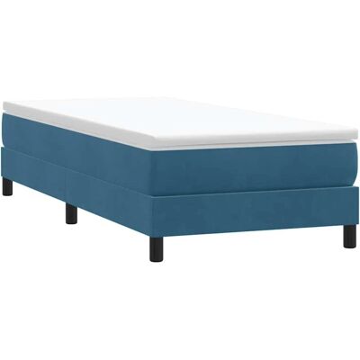 vidaXL Dunkelblau Samt 90x220 cm Boxspringbett - Bett vidaXL Dunkelblau Samt 90x220 cm Boxspringbett - Bett