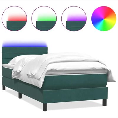 vidaXL Dunkelgrünes Samt 80x220cm Bett - Boxspring vidaXL Dunkelgrünes Samt 80x220cm Bett - Boxspring