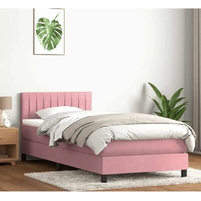 vidaXL Pinkes Samtbett 80x220cm vidaXL Pinkes Samtbett 80x220cm