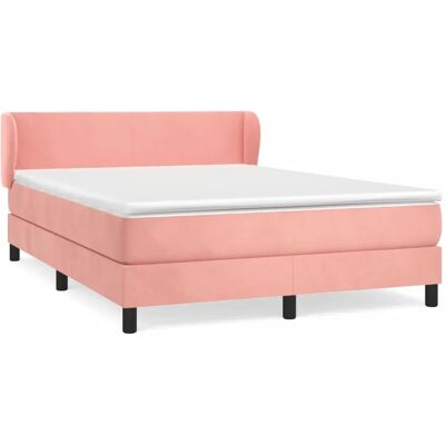vidaXL Bett - Rosa Samt 160x210cm - Bett vidaXL Bett - Rosa Samt 160x210cm - Bett