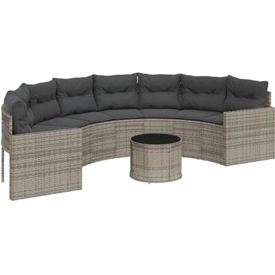 vidaXL Meble ogrodowe - Szary - Sofa ogrodowy vidaXL Meble ogrodowe - Szary - Sofa ogrodowy