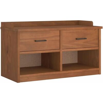 VIDAXL Rustic Pine Wood Bench - 87x40x50cm - Storage & Seating VIDAXL Rustic Pine Wood Bench - 87x40x50cm - Storage & Seating