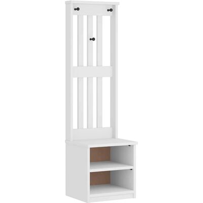 vidaXL naulakko SANDENS Valkoinen - Naulakko naulakkeilla, säilytystila, 159,5 cm vidaXL naulakko SANDENS Valkoinen - Naulakko naulakkeilla, säilytystila, 159,5 cm