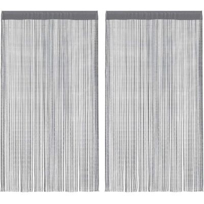 vidaXL Fadenvorhänge 2 Stk. Anthrazit 140x250 cm - Fadenvorhänge vidaXL Fadenvorhänge 2 Stk. Anthrazit 140x250 cm - Fadenvorhänge