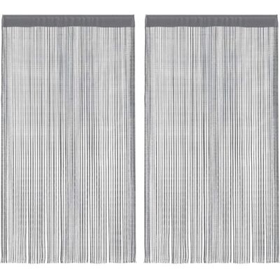 vidaXL Fadenvorhänge 2 Stk. Anthrazit 140x250 cm - Fadenvorhänge - Publicité vidaXL Fadenvorhänge 2 Stk. Anthrazit 140x250 cm - Fadenvorhänge - Publicité