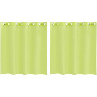 vidaXL Green Voile Curtains with Ösen - Voile Curtains vidaXL Green Voile Curtains with Ösen - Voile Curtains