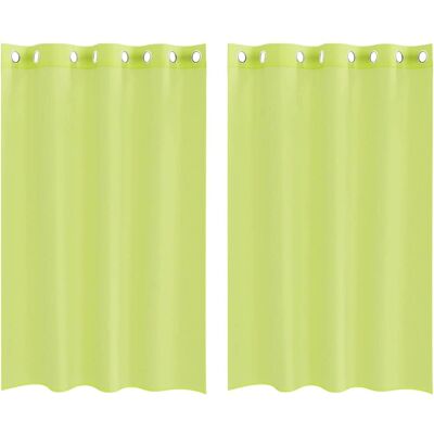 vidaXL Green Voile Curtains with Ösen 140x175cm - Curtain vidaXL Green Voile Curtains with Ösen 140x175cm - Curtain